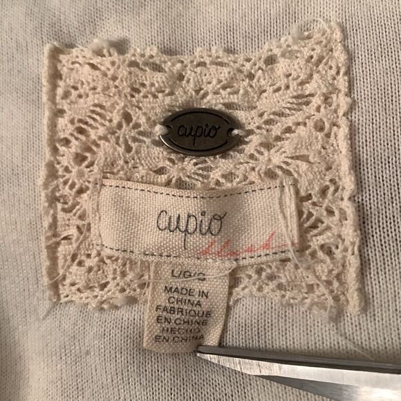 Cupid Sherpa Stand Collar Camo Print Sweater Pullover Size L - Picture 10 of 11